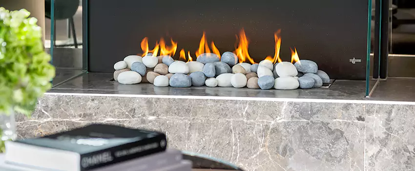Double-Height Fireplace Design Refurbishment in Sept Iles, Quebec